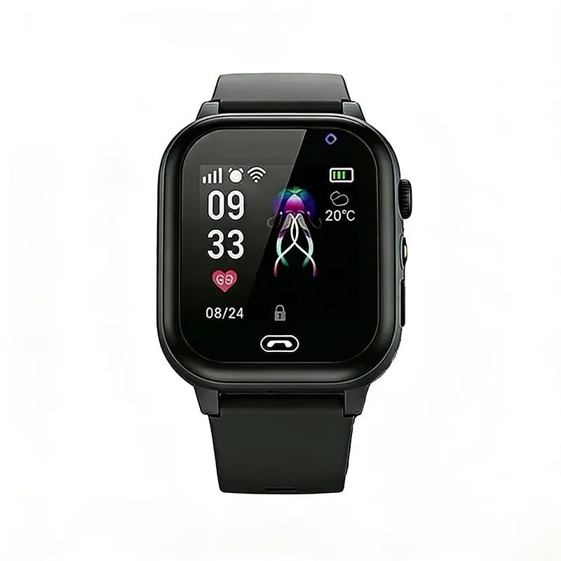 Lenovo 2026 New 5G Kids GPS Smart Watch SOS Location Call Sim Card HD Camera Waterproof Child Watch Present for iPhone Android