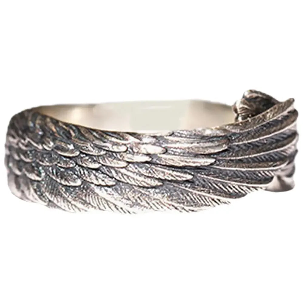 Angel Wings Hug Ring For Women Retro Punk  Adjustable Ring Lucky Amulet Finger Accessories Gifts