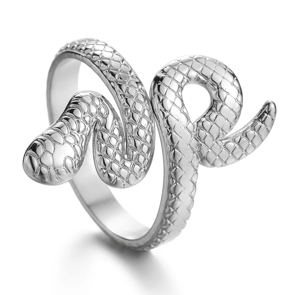 Vintage Silver Color Exaggerated Skeleton Hug Ring for Men Women Punk Adjustable Opening Ring Retro Jewelry Gift Dropshipping