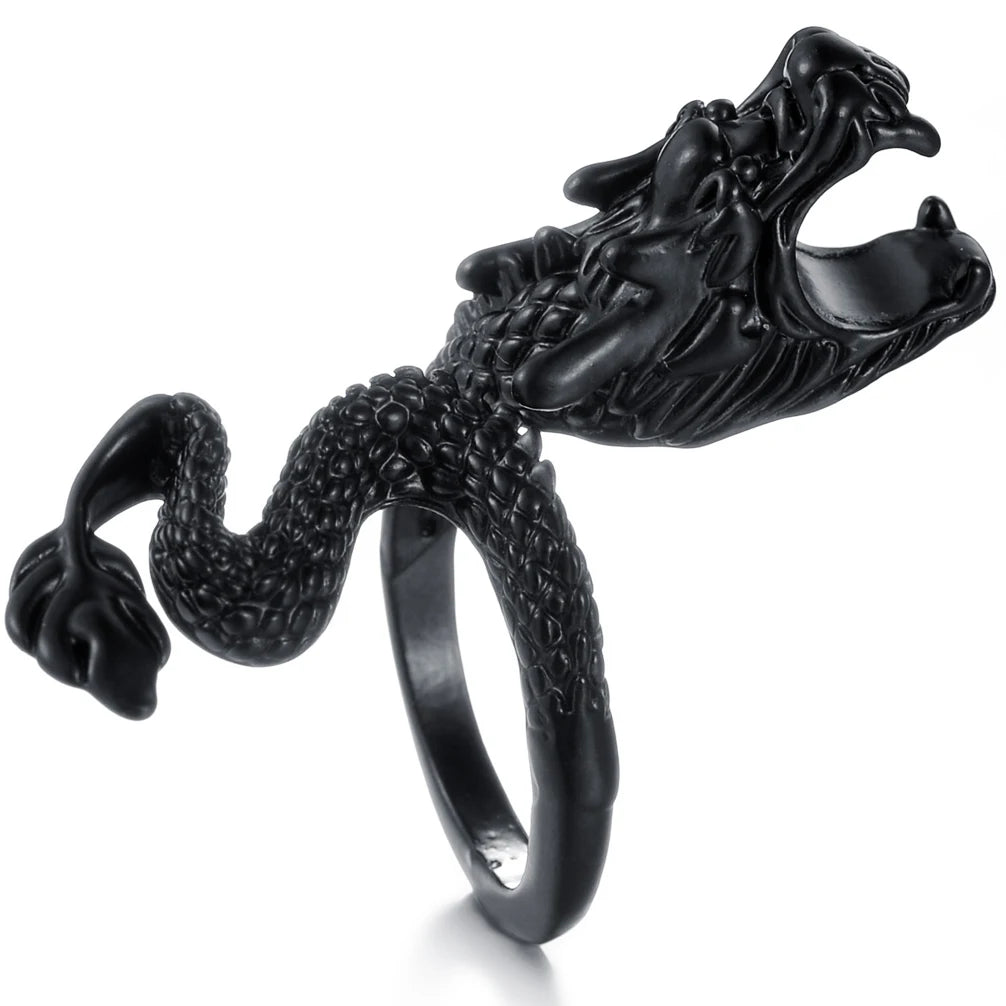 Vintage Silver Color Exaggerated Skeleton Hug Ring for Men Women Punk Adjustable Opening Ring Retro Jewelry Gift Dropshipping
