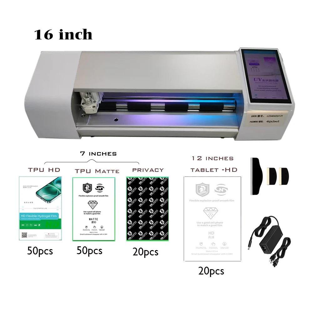 Cellphone hydrogel film Plotter machine,phone watch camera screen protector Customized cutting machines,film makeing machine