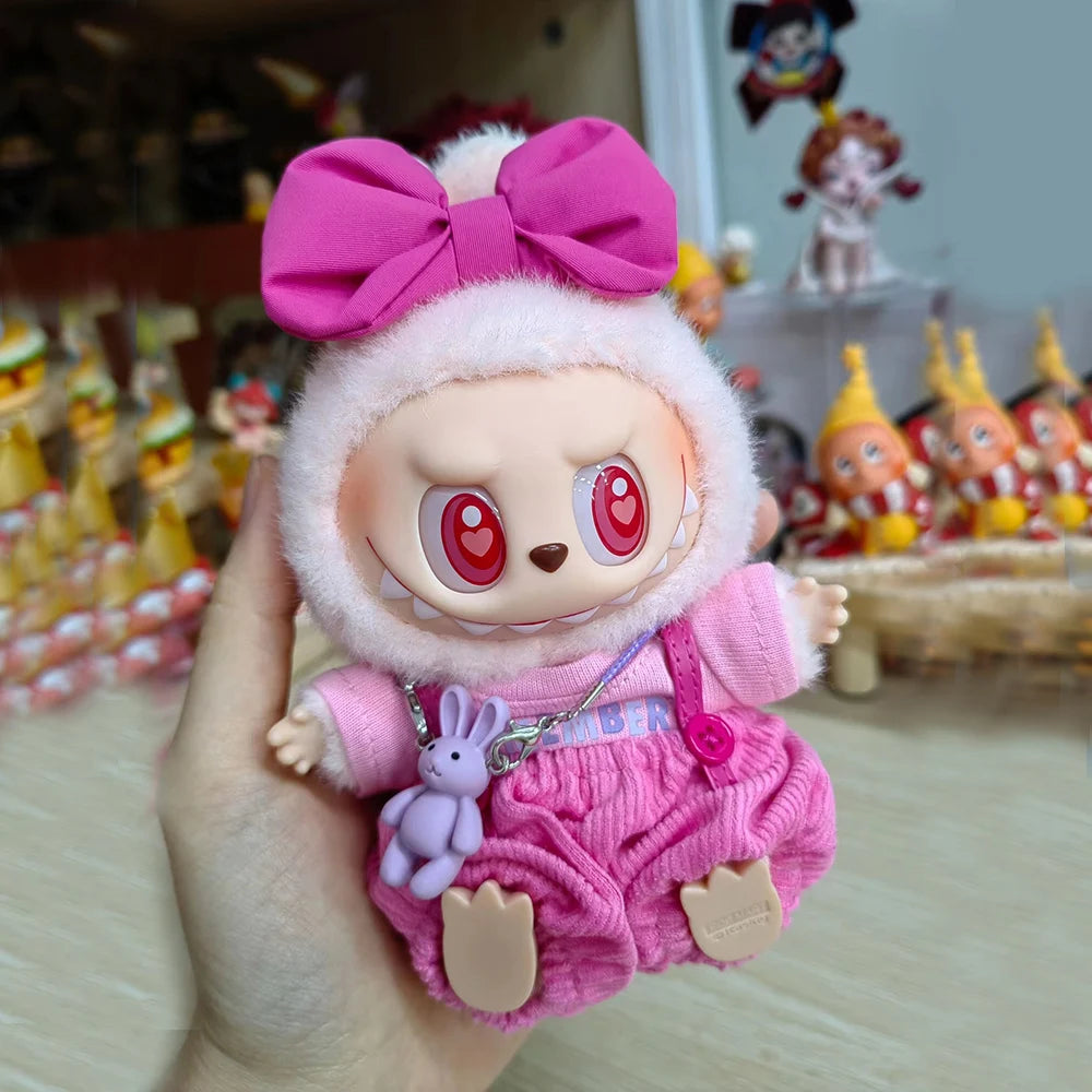 For 17cm Labubu Clothing Set Macaron Cute Clothing DIY Children's Gift Clothing Hair Accessories Clothing