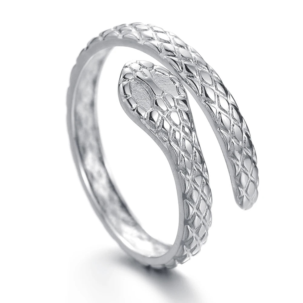 Vintage Silver Color Exaggerated Skeleton Hug Ring for Men Women Punk Adjustable Opening Ring Retro Jewelry Gift Dropshipping