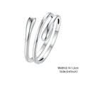 Bamoer Original 925 Sterling Silver Heart Hug Ring Love Star Open Rings Simple  For Women Anniversary Party Gift Fine Jewelry