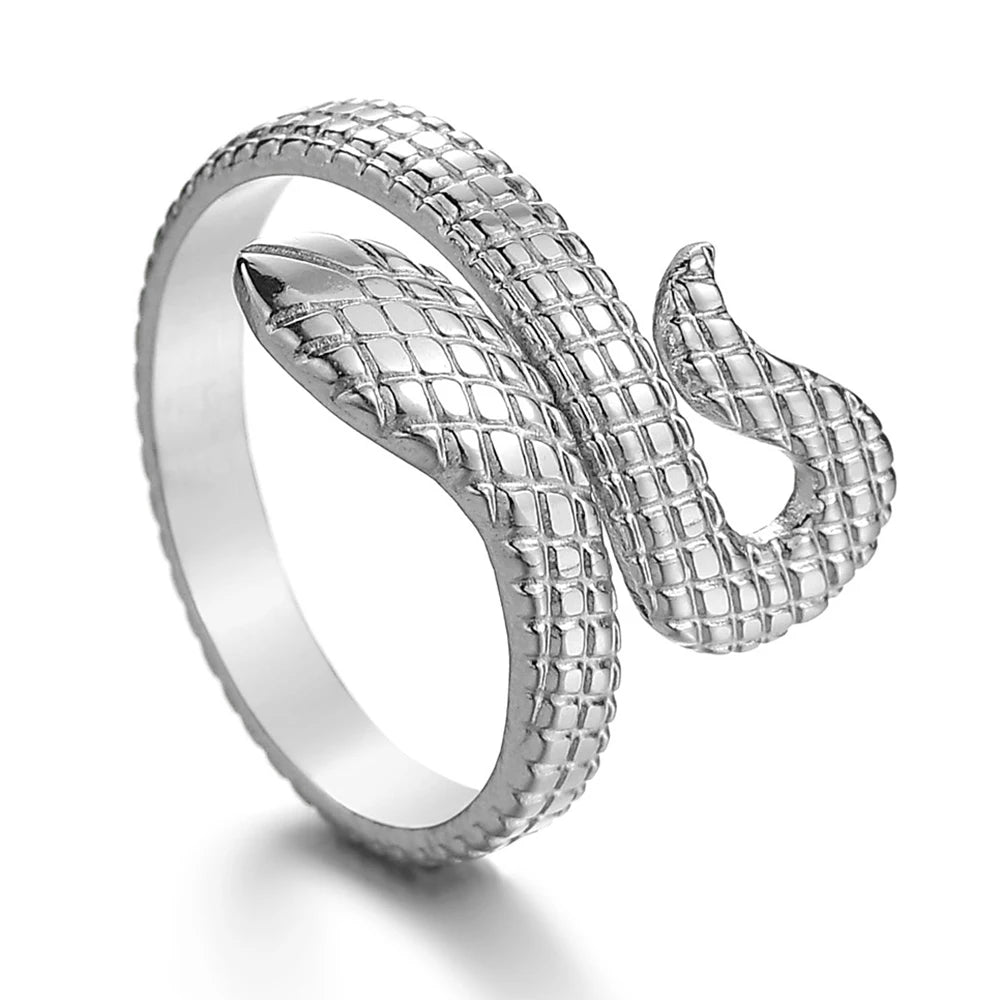 Vintage Silver Color Exaggerated Skeleton Hug Ring for Men Women Punk Adjustable Opening Ring Retro Jewelry Gift Dropshipping