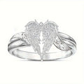 [Fashion Ring] 1pc Simple Fashion Ring, Angel Wings Love Ring | Men's Women's Ring