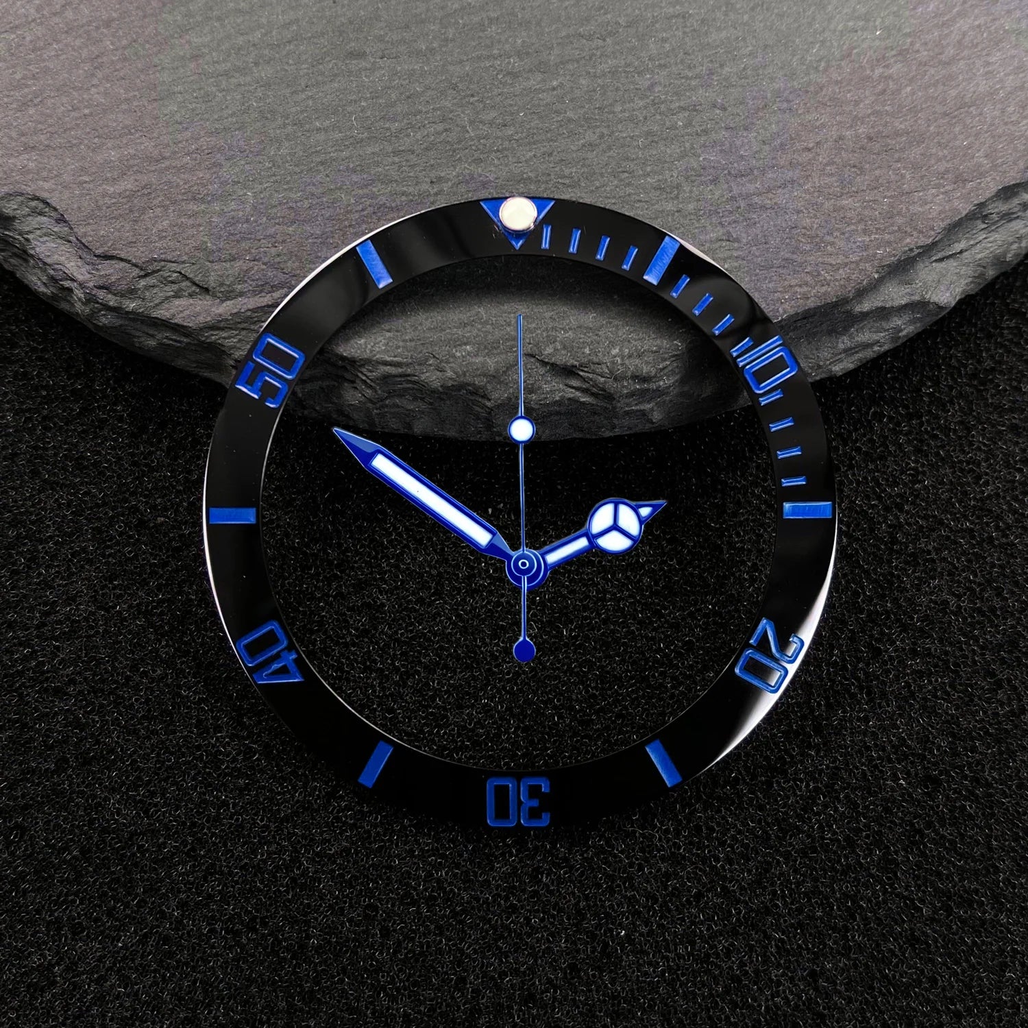 NH35 38mm Bezel Insert Red Hands Watch Hands Blue Green Luminous Red Green Blue Hands For NH35/36/4R/7S Movement Watches Parts