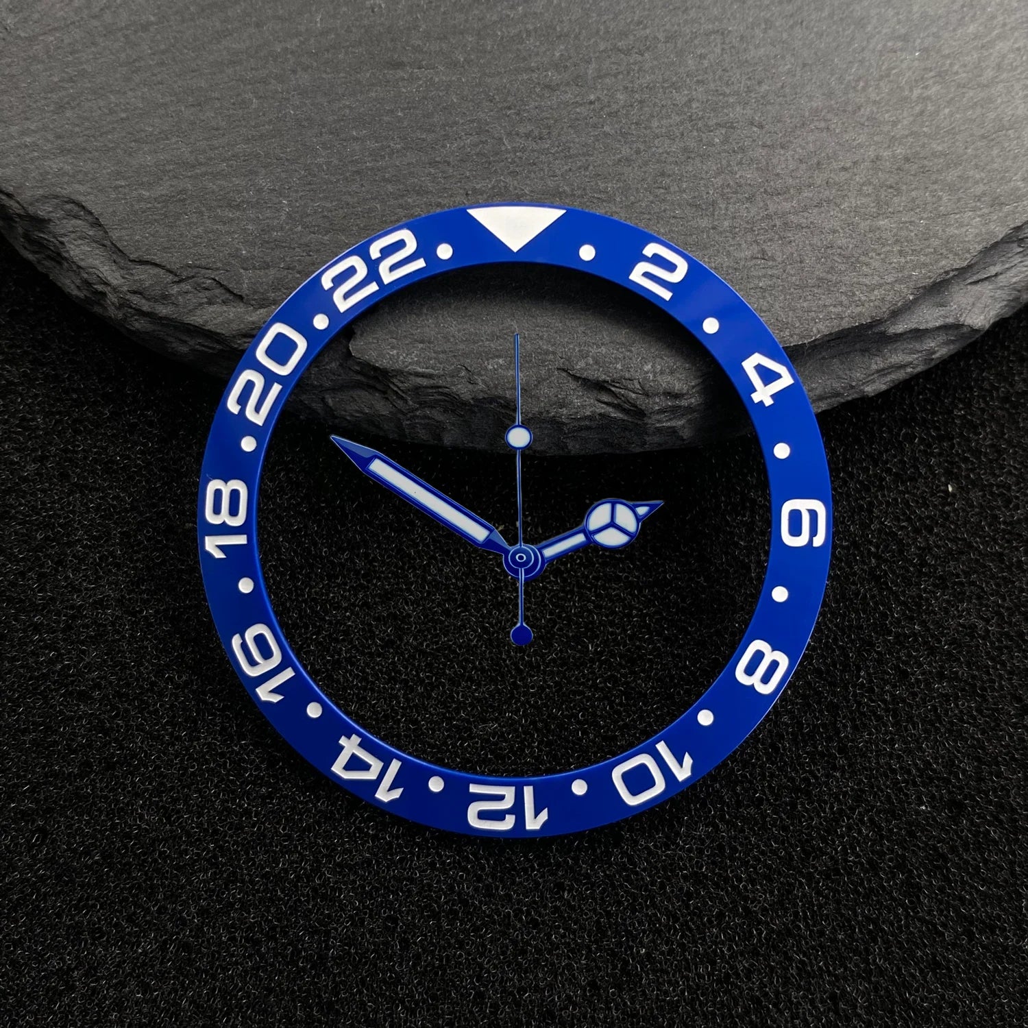 NH35 38mm Bezel Insert Red Hands Watch Hands Blue Green Luminous Red Green Blue Hands For NH35/36/4R/7S Movement Watches Parts