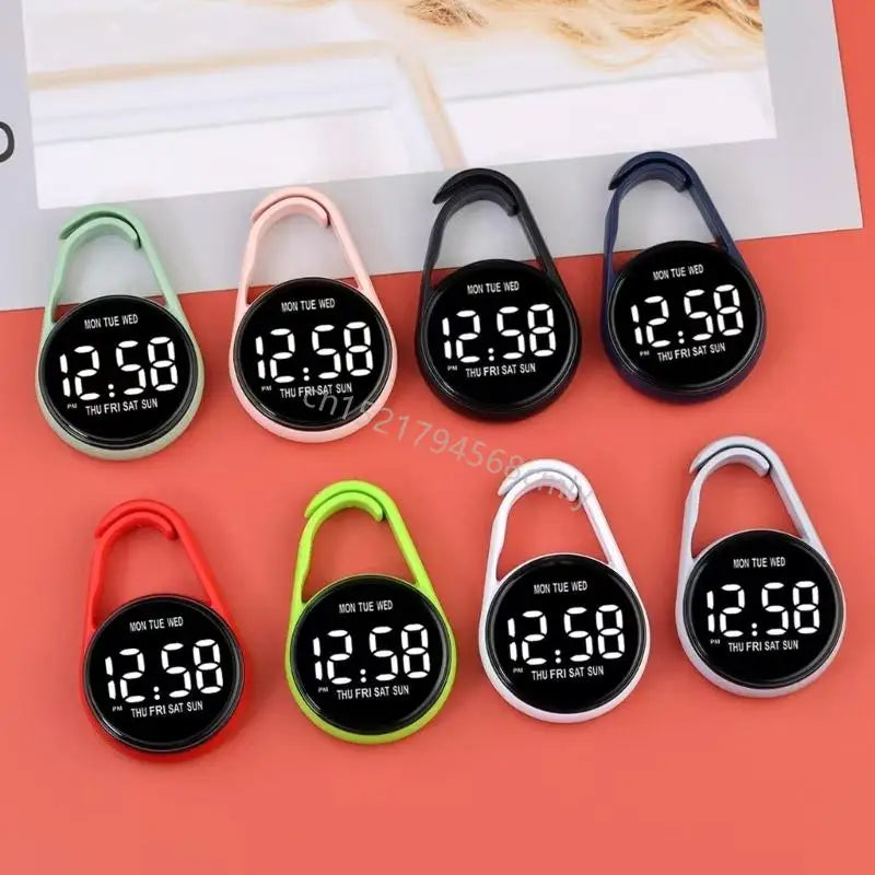 Plastic Shell Digital Clock Waterproof Electronic Hanging Watch with Hook 6XDE