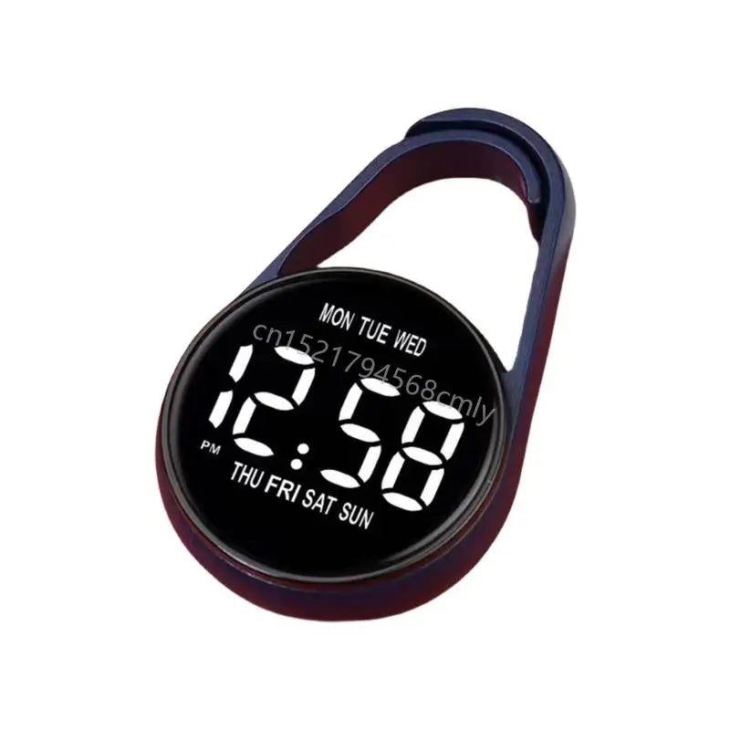 Plastic Shell Digital Clock Waterproof Electronic Hanging Watch with Hook 6XDE