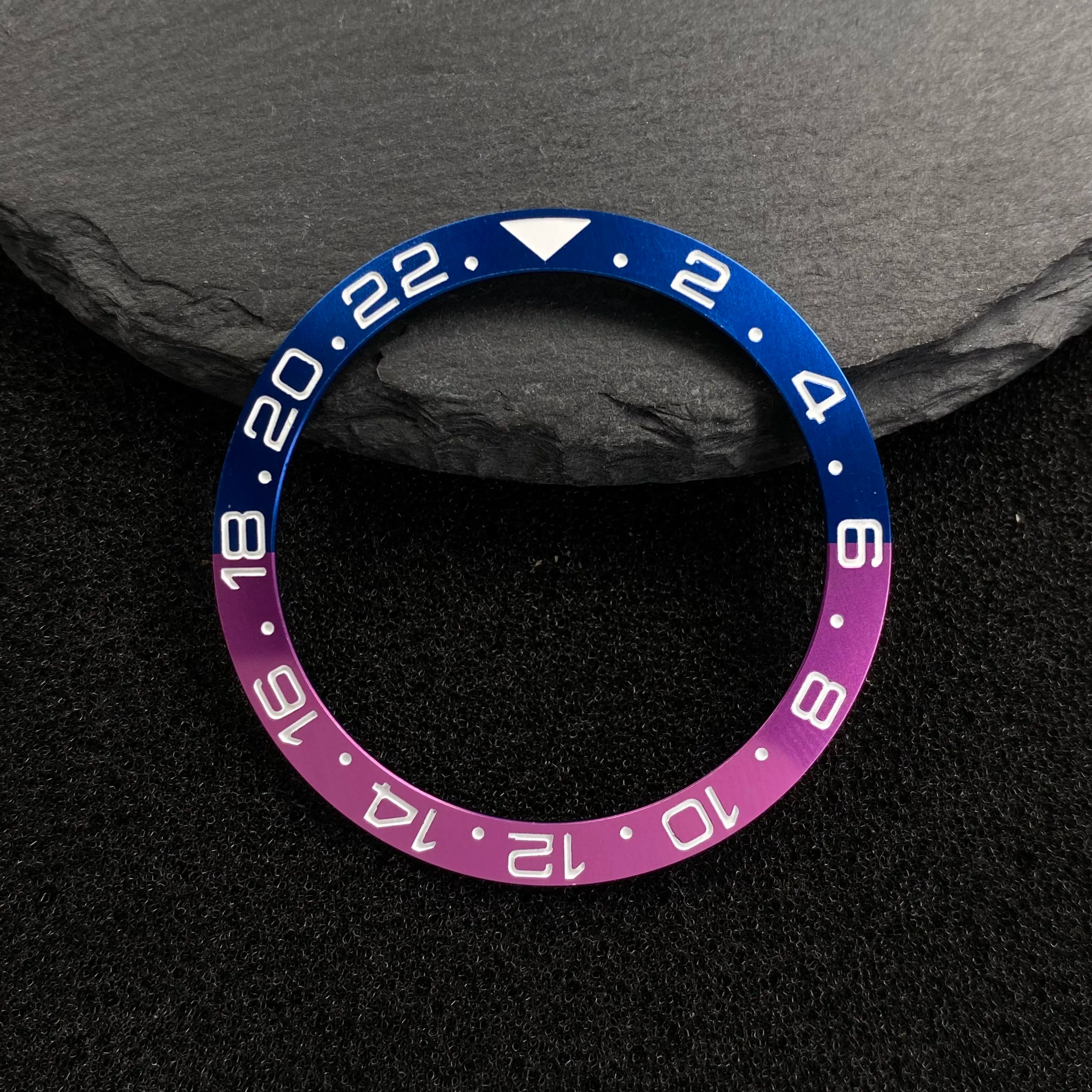 NH35 38mm Bezel Insert Red Hands Watch Hands Blue Green Luminous Red Green Blue Hands For NH35/36/4R/7S Movement Watches Parts