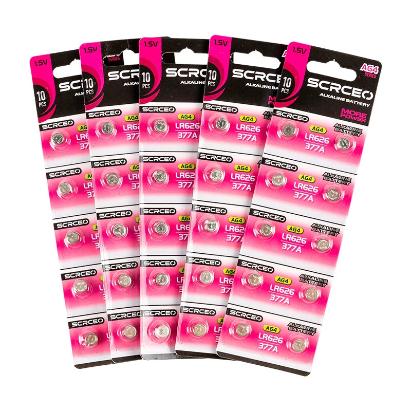 High Capacity 2-10pcs SR626SW AG4 Equivalent 377S 377 LR626 1.55V Button Cell Battery for Watch Candle Lamp Replacement