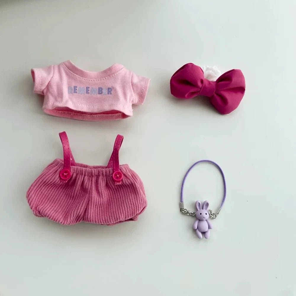 For 17cm Labubu Clothing Set Macaron Cute Clothing DIY Children's Gift Clothing Hair Accessories Clothing