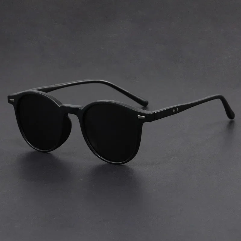 Korean Ultra Light Polarized Sunglasses Round Frame UV400 Sun Glasses Retro Trendy Fashion Driving Shades Men Women Eyewear