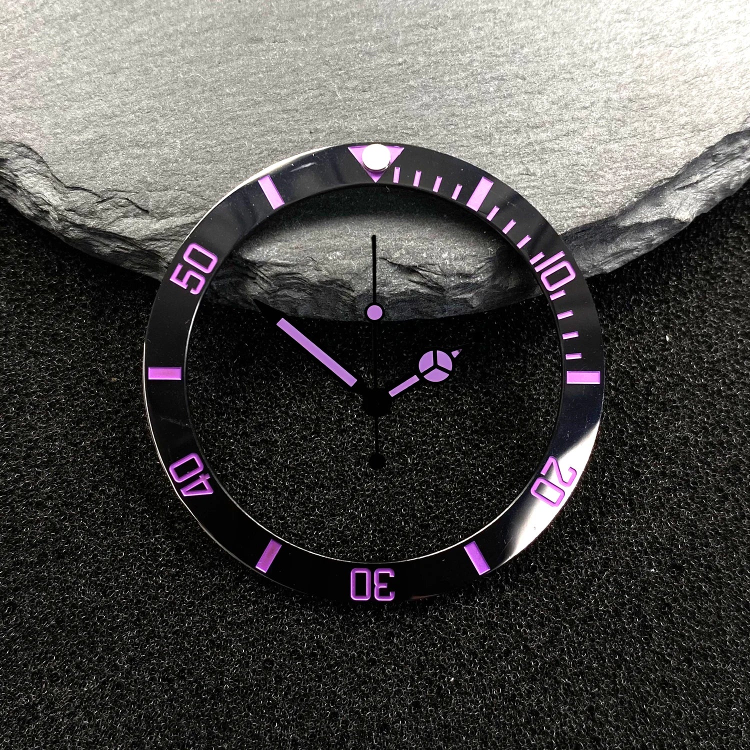 NH35 38mm Bezel Insert Red Hands Watch Hands Blue Green Luminous Red Green Blue Hands For NH35/36/4R/7S Movement Watches Parts