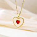 Elegant Style Heart shaped Pendant Necklace Hollow Design Mother's Day Gift Party Suitable for Best Friends Without Box