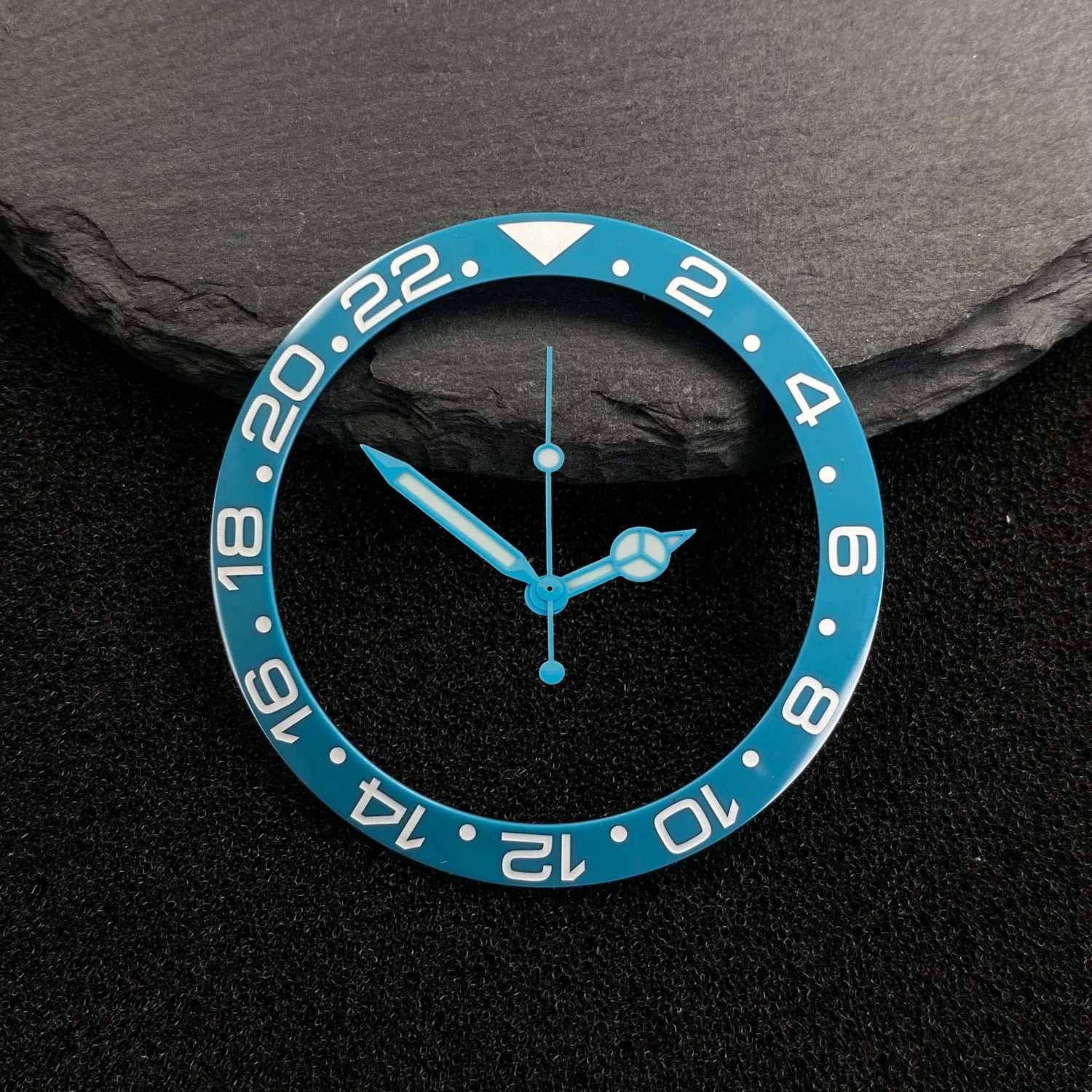 NH35 38mm Bezel Insert Red Hands Watch Hands Blue Green Luminous Red Green Blue Hands For NH35/36/4R/7S Movement Watches Parts