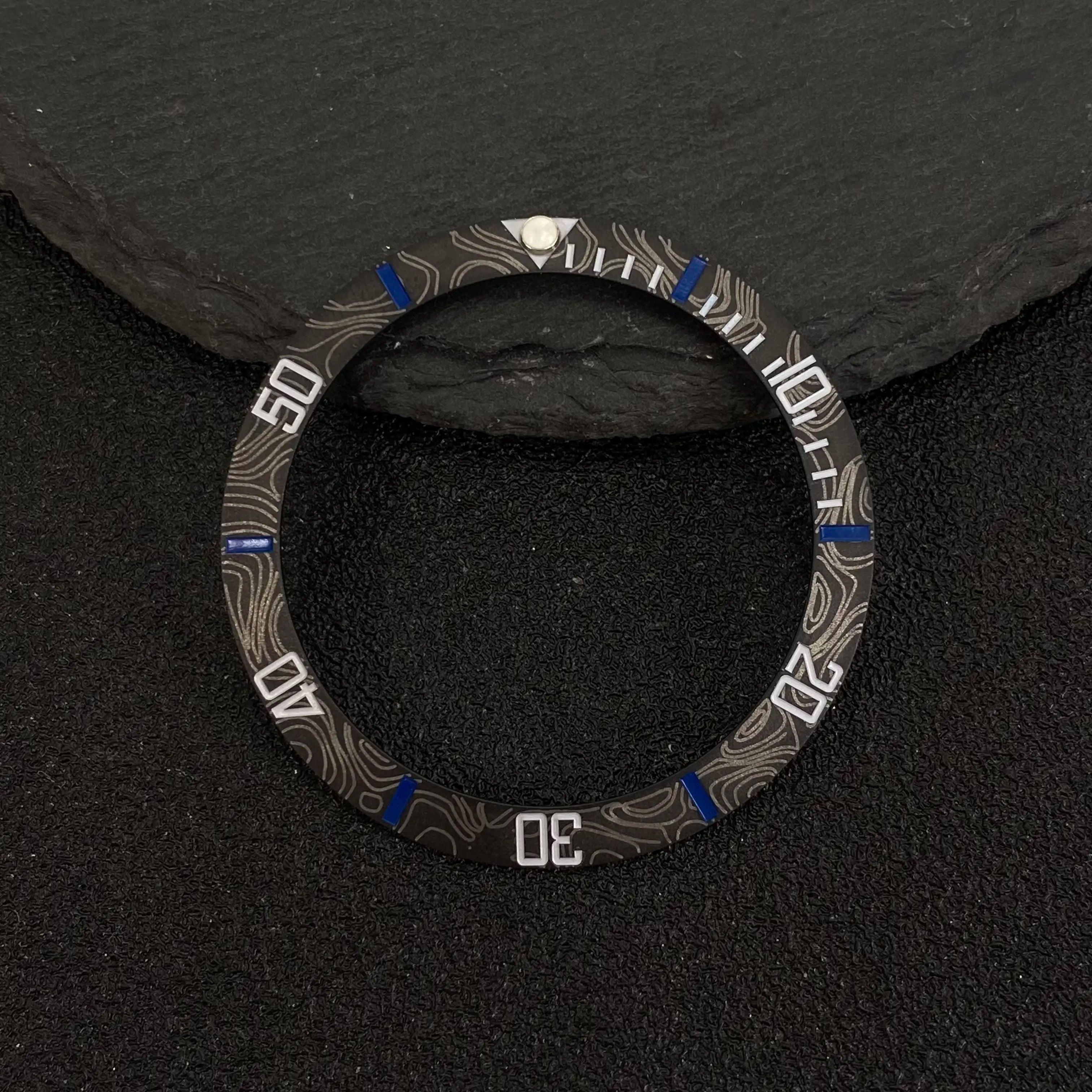 NH35 38mm Bezel Insert Red Hands Watch Hands Blue Green Luminous Red Green Blue Hands For NH35/36/4R/7S Movement Watches Parts