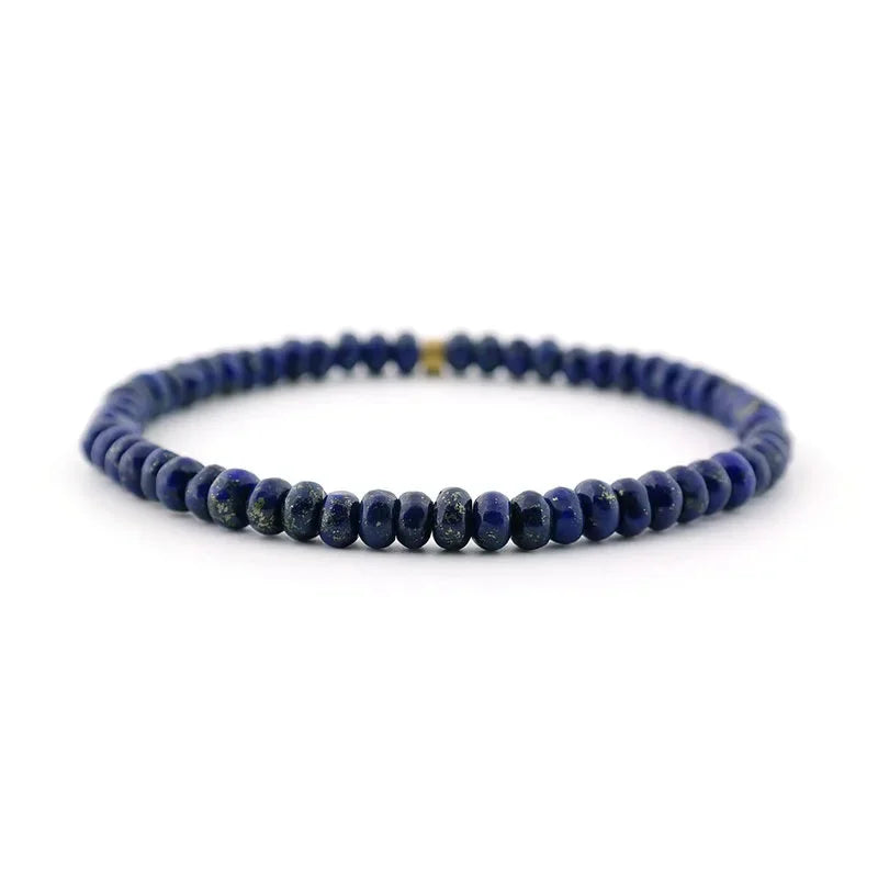 Lapis bracelet for Men Lapis lazuli Bead Bracelet Gold Hematite Mens Bracelet Blue Stone Bracelet Hematite Bracelet