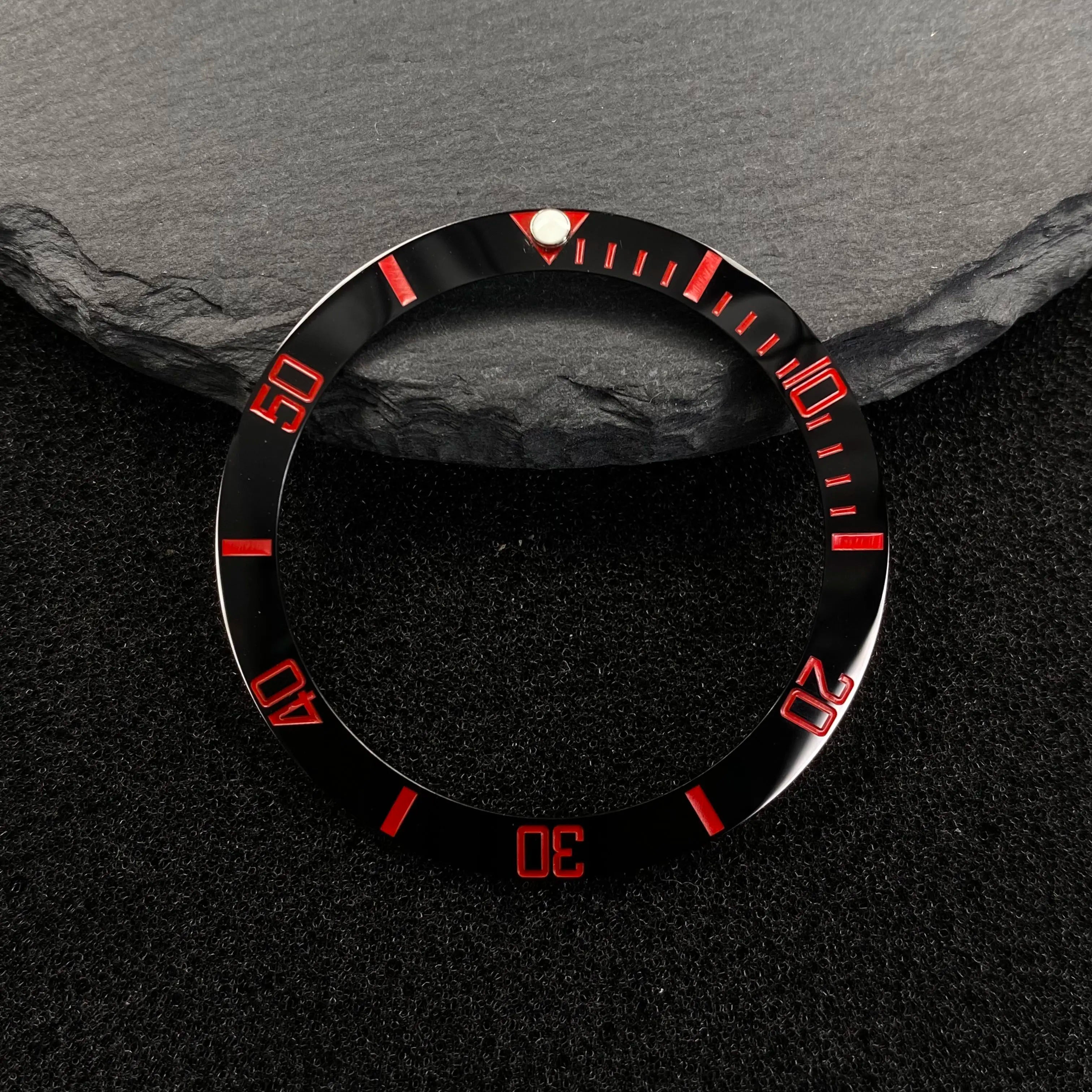 NH35 38mm Bezel Insert Red Hands Watch Hands Blue Green Luminous Red Green Blue Hands For NH35/36/4R/7S Movement Watches Parts